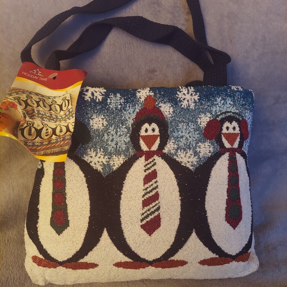 Holiday throw with matching tote bag